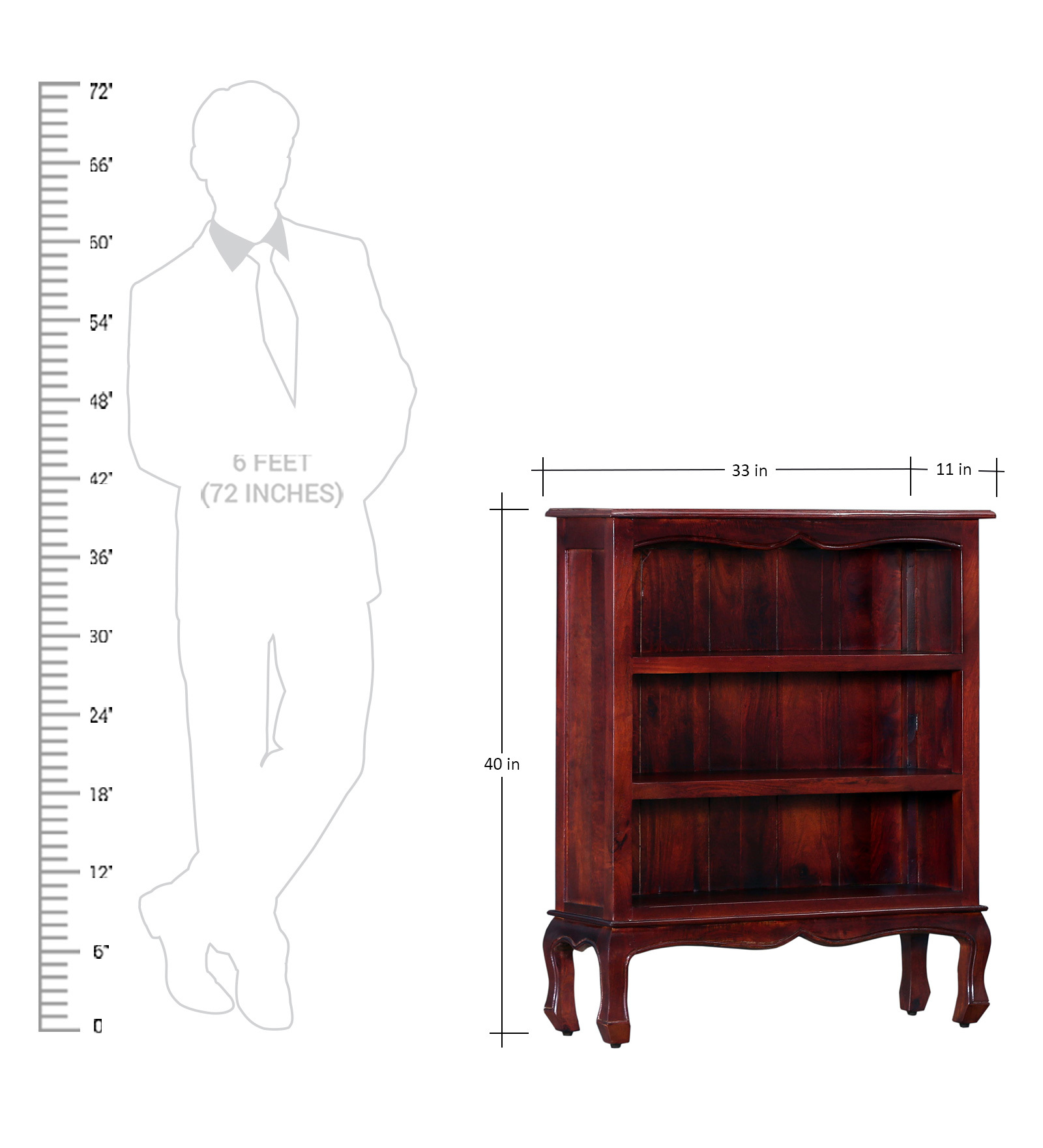 Morgan Book Shelf Cum Display Unit in Honey Oak